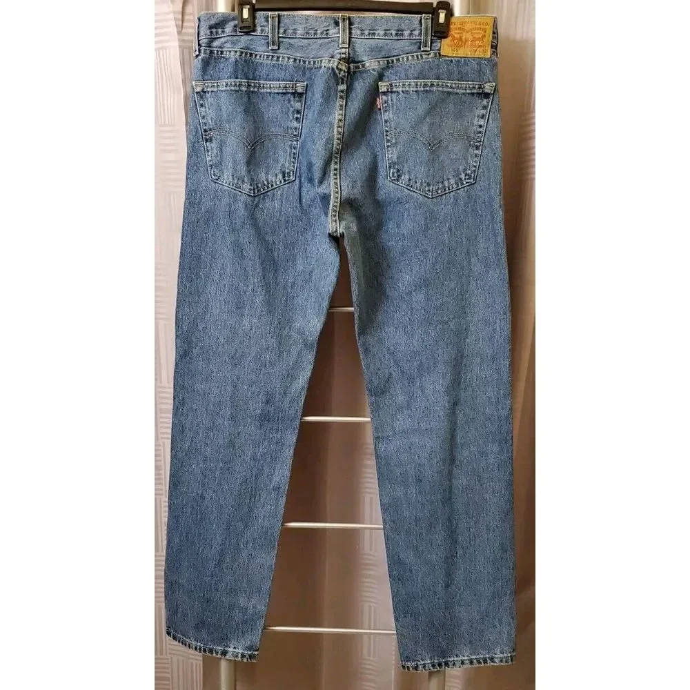Levi's 505 Mens‎ Straight Fit Stonewash Blue Denim Jeans 38x32